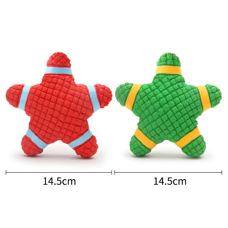 Pet Supplies Latex Starfish Lifebuoy Sound Series Puppy Teddy Medium and Large Dog Toys