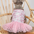 Pet Spring And Summer Flower Skirt Dog Clothes Peach Skirt Spring And Summer Kitten And Puppy Clothes Puffy Skirt