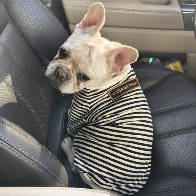 pet clothing round neck striped terry sweater  cow  dog clothes