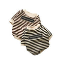 pet clothing round neck striped terry sweater  cow  dog clothes