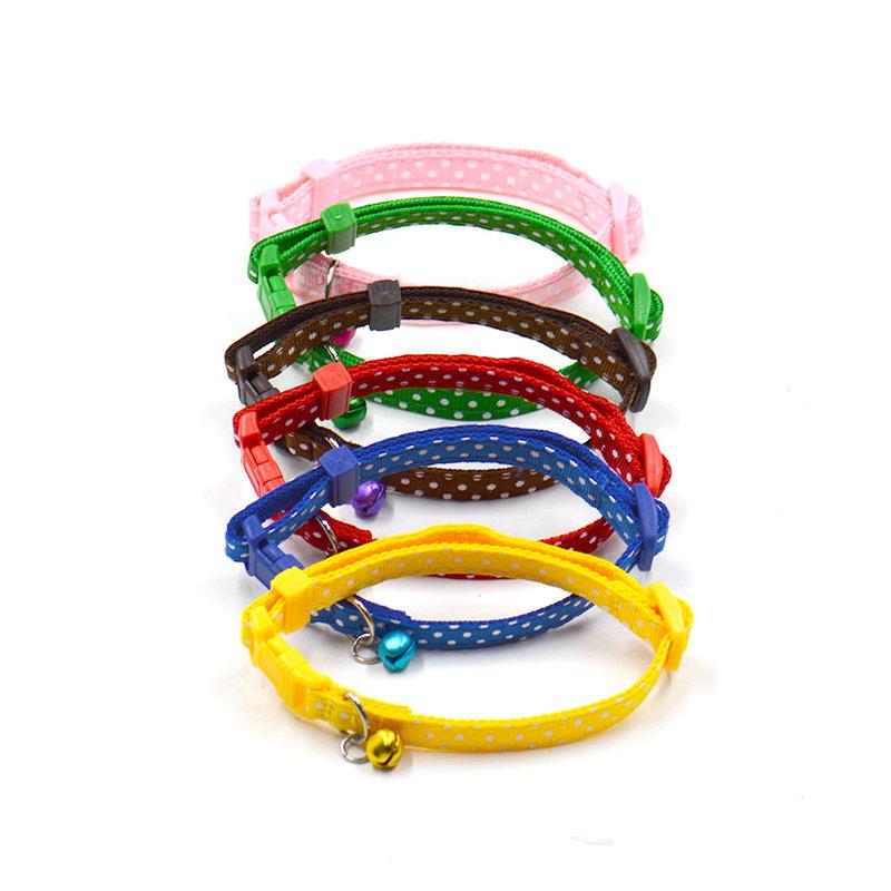 Sale 1Pc New Adjustable Dot Printed Little Dog Collars Cat Puppy Pets Supplies