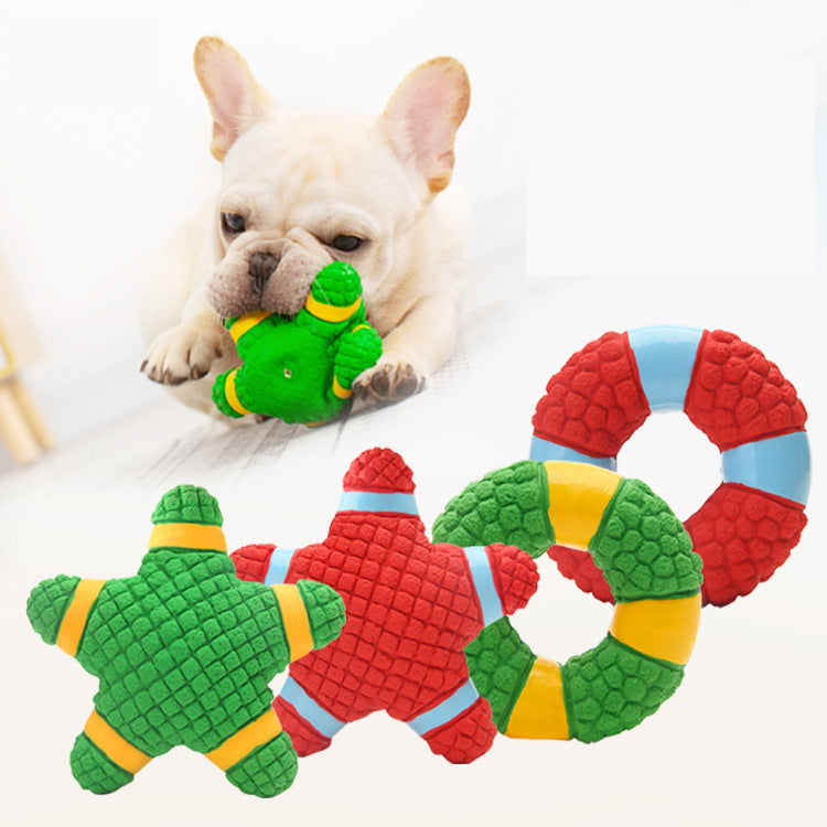 Pet Supplies Latex Starfish Lifebuoy Sound Series Puppy Teddy Medium and Large Dog Toys