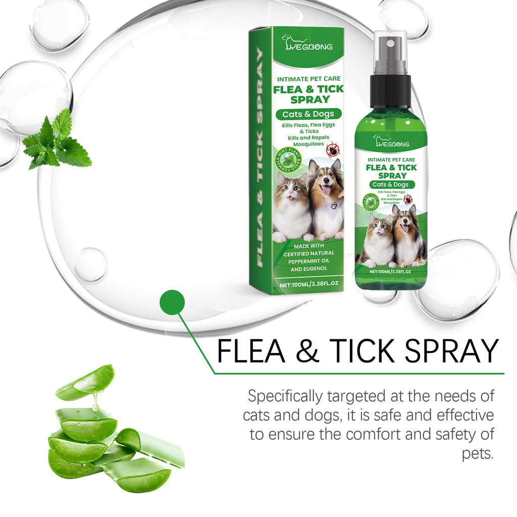 Pet Insect Repellent Spray, Dog And Cat Hair And Skin Insect Repellent Daily Gentle Cleaning And Care Agent