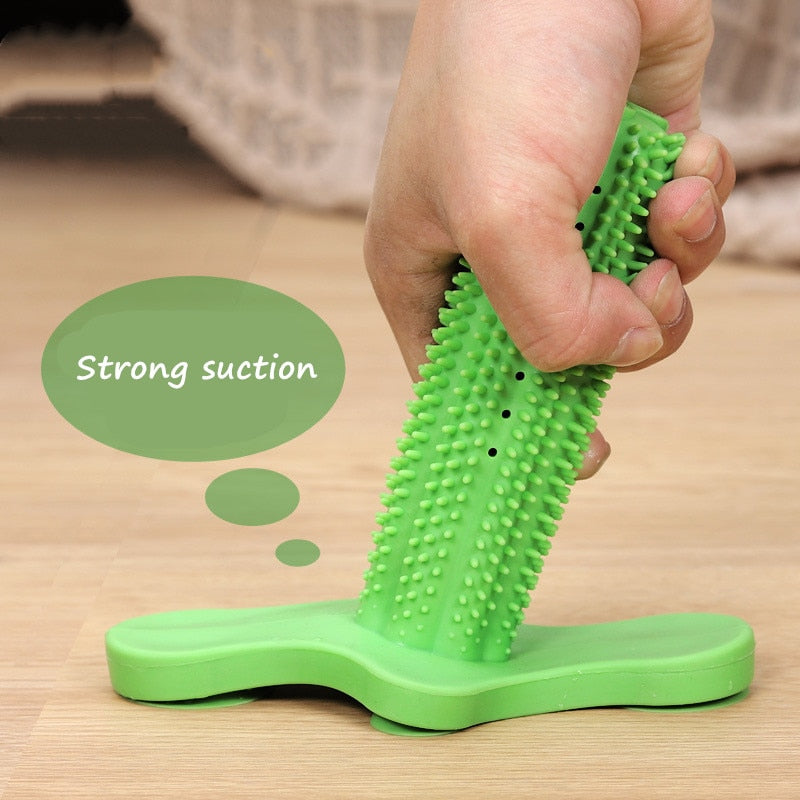 Health Safety Kong Dog Toys for Small Dogs Yorkshire Terrier Tooth Cleaning Toothbrush for Dog Rubber Puppy Suction Cup Chew Toy
