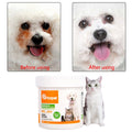 120pc Dog Cleaning Pet Paper Towels Eye Wet Wipes Cat Tear Stain Remover Soft Non-intivating Cleaning Wipes Grooming Supplies