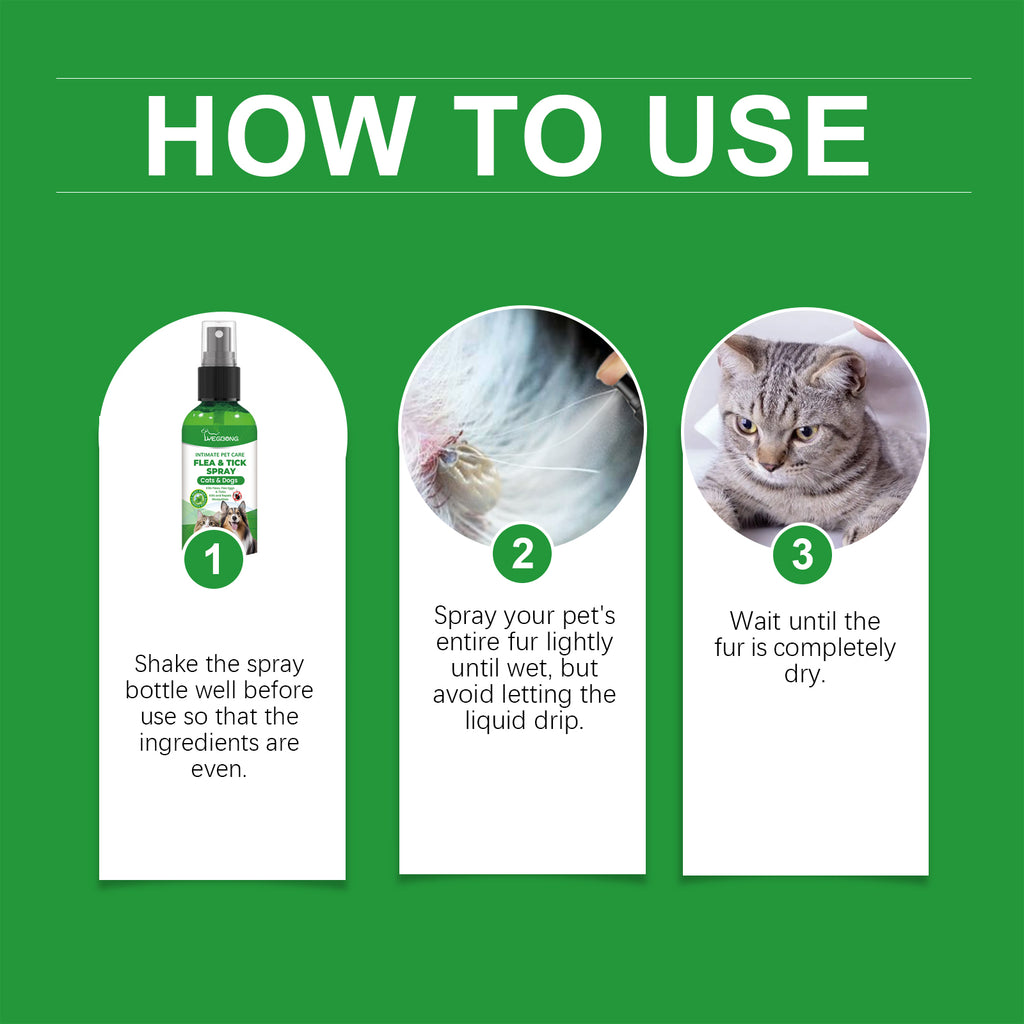 Pet Insect Repellent Spray, Dog And Cat Hair And Skin Insect Repellent Daily Gentle Cleaning And Care Agent
